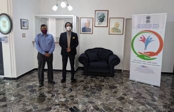 Ambassador Abhishek Singh received Mr. KP Babu, Country Manager of ONGC Videsh Ltd. today at the Embassy and was briefed about the operations of ONGC in Venezuela